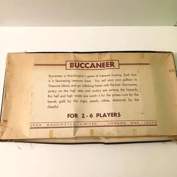 Vintage 1958 Waddingtons Buccaneer Board Game  Pirate Missing 1 Card - Picture 4 of 16